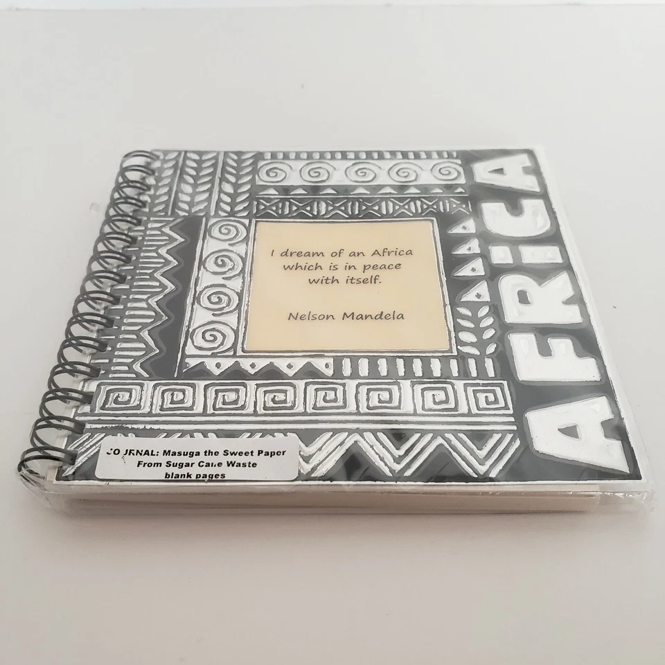 Spiral Journal Notebook "I Dream of an Africa..." Nelson Mandela - Metallic art - Image 2 of 3