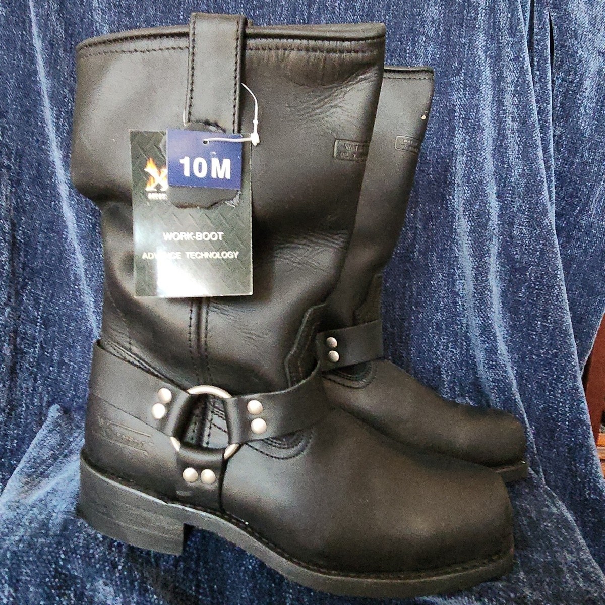 X Element LU1442-M Black Harness Boots Size 10 Mens GENUINE 
