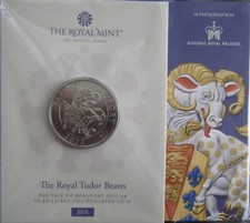 2023 Royal Mint Tudor Beasts - The Yale of Beaufort UK &pound;5 BU Coin Sealed Pack