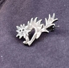 Vintage Studio Artisan Cat Brooch/Pendant Nelly Biche De Bere Modernist w Chain