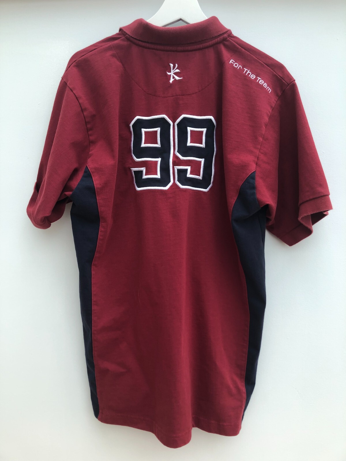 FILA Polo canottaggio Kukri Varsity rossa manica corta #99 uomo grande L