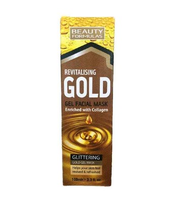 Gel Facial Mask Revitalising BEAUTY FORMULAS Gold Collagen 100ml