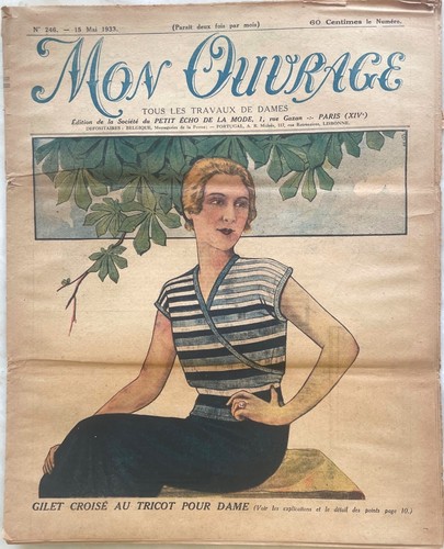 MY WORK n° 246 of May 15, 1933 old fashion magazine couture embroidery