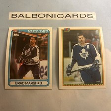Brad Marsh 2 Card Lot! Topps Bowman NM+ Free Shipping!