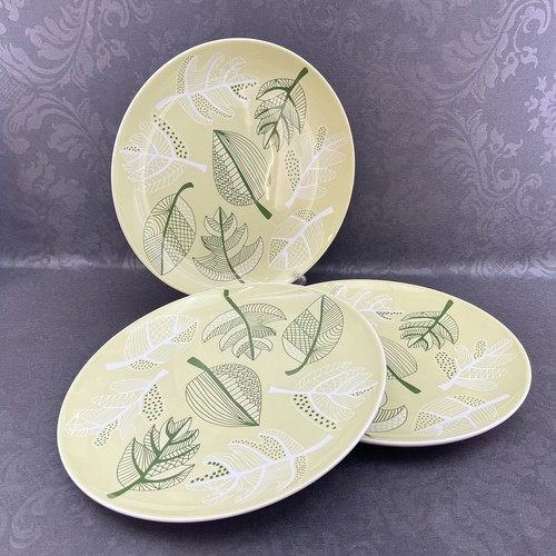 IKEA Green Leaf 4x Charger Dinner 12” Plate Stoneware Modern 15541 Portugal New