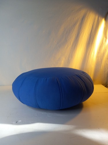 Almohada Cojín Meditación Zafu Algodón Redondo 15" - Azul - Imagen 2 de 3