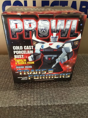Hasbro 2002 G1 Transformers Prowl Cold Cast Porcelain Bust Hard Hero -Brand New-