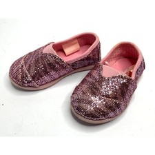 Jumping Beans Toddler Girls Size 5 Pink Sequin Shoes Flat Slip On Loafer Shoes S