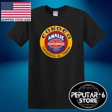 Conoco Amalie Continental Oil Company Men's Black Size S-3XL