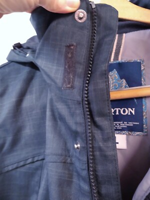 Burton Dry Ride WM L Jacket Black Adjustable Sleeves Zip & Button