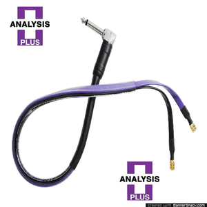 Analysis-Plus-4ft-Clear-Oval-Guitar-Amp-Speaker-cable-1-4-034-Angle-amp-Push-Ons