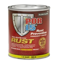 Por 15 45004 Rust Preventive Paint Permanent Coating Gloss Black 1 Quart Can