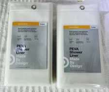 Shower Curtain Liners 71 X 71 inches Made By Design 100% PEVA Lot of 2