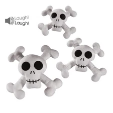 Zanies Kooky Spooky Skulls Plush Dog Toy  - Laughs When Squeezed