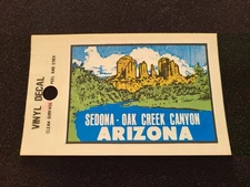 Sedona, Arizona Oak Creek Canyon Vintage Travel Souvenir Decal / Window Sticker 