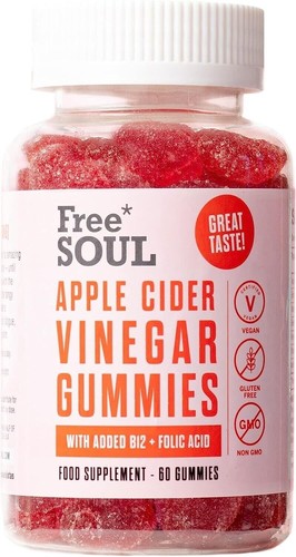 Kostenlose SOUL Apfelessig Gummis | Keto Gewichtsverlust B12 + Folik vegan frei 60 - Bild 2 von 10