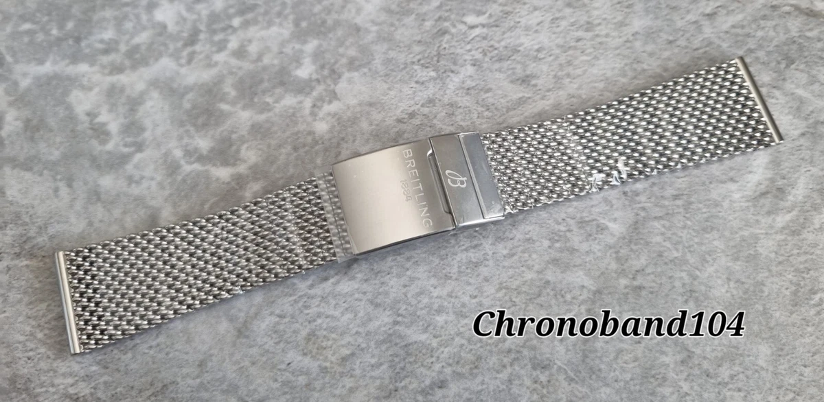 Genuine OEM Breitling 24mm Milanese Steel Mesh Bracelet Ref: 208A  