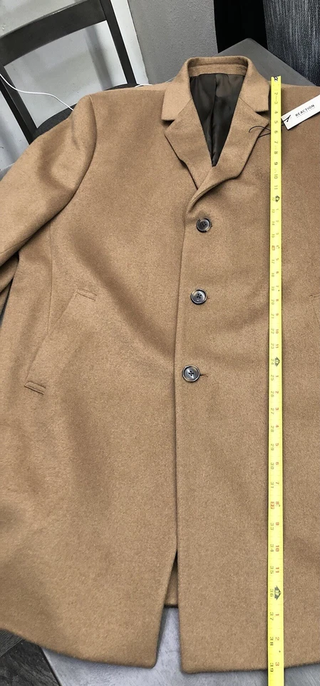 Kenneth Cole реакции Raburn мужской 48R шерстяная смесь Тренч верблюд новый с Ярлыками $350 - Изображение 4 из 4