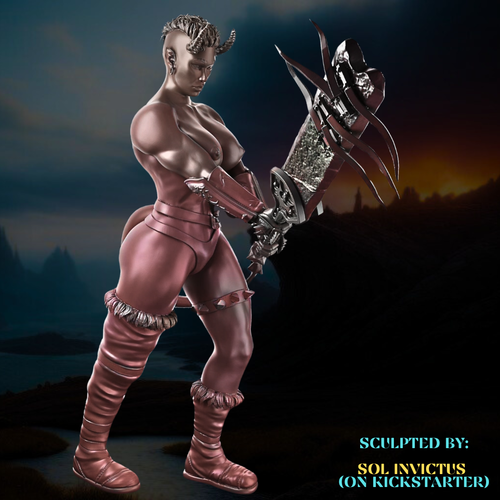 Dungeons & Dragons Playable Character - Female Tiefling - Barbarian, Fighter - Picture 33 of 52