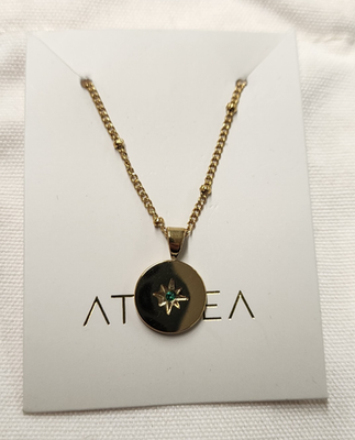 #ad Atolea 18K Gold Plated North Star Necklace 17.5quot;2quot; $39.99