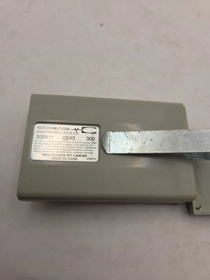 Linear Multi-Code 308911 1 Button Remote Transmitter 308911 0545 300 With Clip - Image 4 of 4