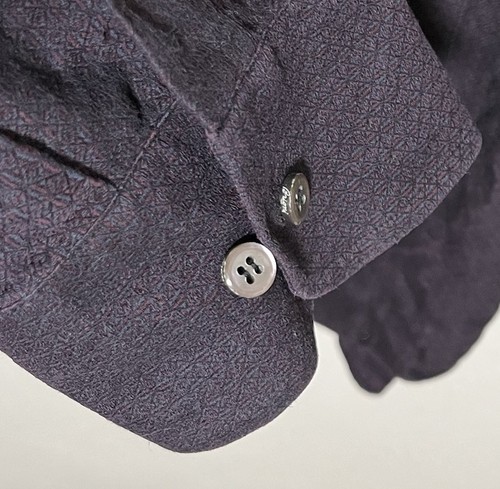 Brioni Shirt Mens 5XL Deep Red Patterned Cotton Long Sleeve Button Front Shirt - Picture 5 of 9