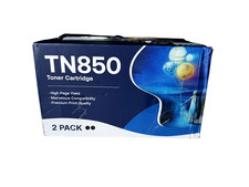 TN850 HIGH-YIELD BLACK TONER CARTRIDGE PREMIUM- TN-850 -OPEN BOX 2 PACK