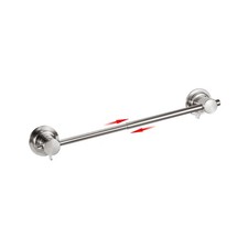 17-28 Inch Extendable Suction Cup Towel Bar, Brushed Nickel
