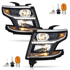 Projector Headlights For 2015-2020 Chevy Tahoe Suburban Hidxenon Led Drl Lh Rh
