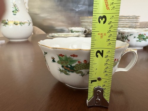 Meissen Reicher Green Dragon Trio Tea Set w/Red Gold accent CUP/SAUCER/PLATE EUC - Picture 14 of 16