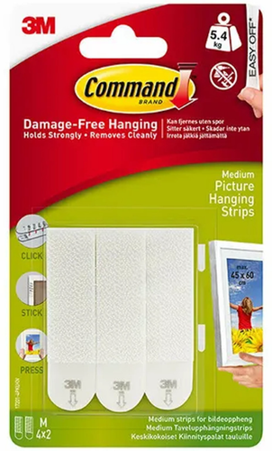 COMMAND STRIPS SELF ADHESIVE STICK ON DAMAGE FREE PICTURE & PHOTO FRAME HANGING - Picture 17 of 53