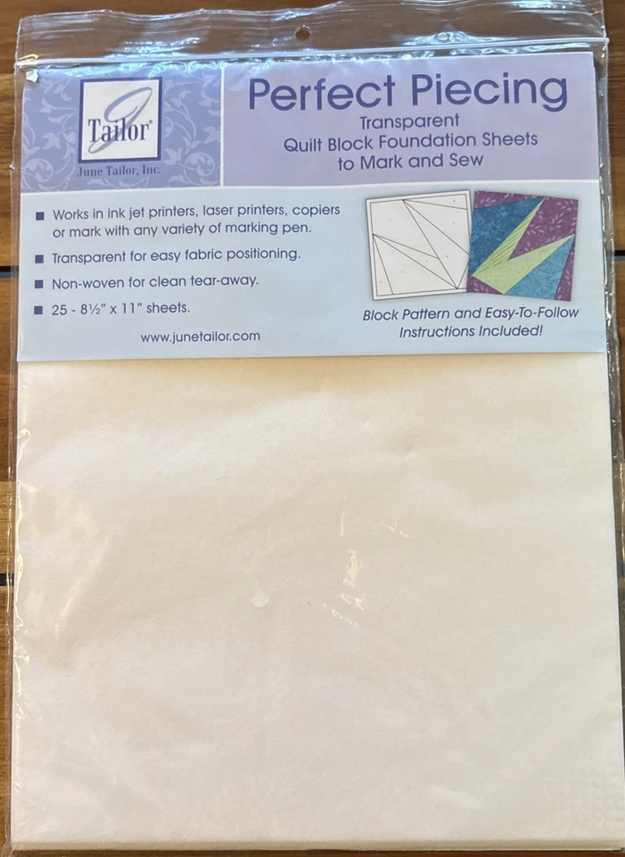 June Tailor Perfect Piecing - Hojas base - Paquete de 25 hojas Foto 2 de 2