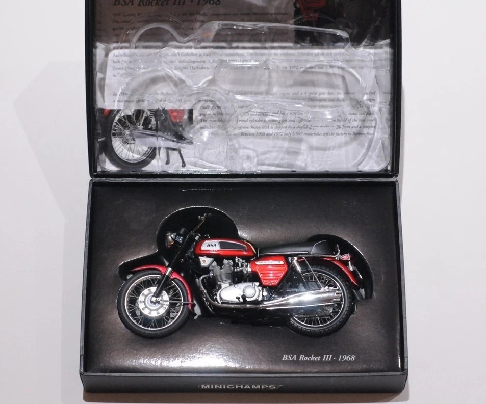 MINICHAMPS 1/12 BSA Rocket III 1968 Red Metallic Diecast Model Incl US duty - Image 3 of 4