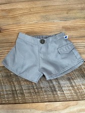 Build A Bear Workshop BABW Gray Denim Shorts Pocket Plush Accessory Jeans Bottom