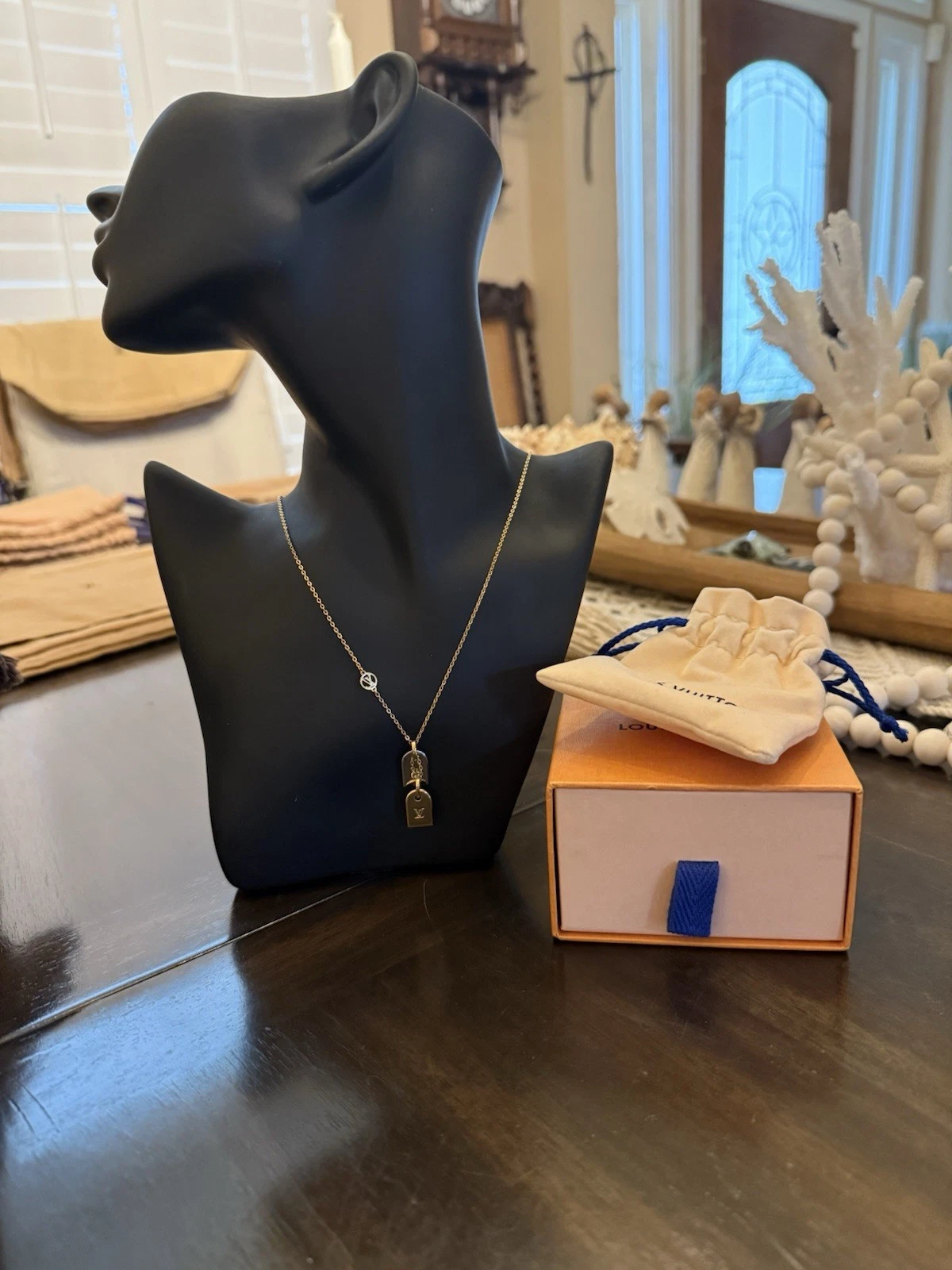 LOUIS VUITTON（LV） Collana Louis Vuitton Nanogram Oro e Argento