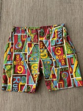 1960s Deadstock Robert Bruce Grubb Surf Shorts Pop Art Hippie Size Men  s 38 USA