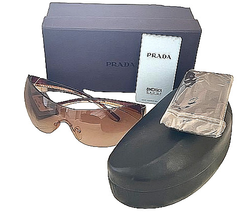 Prada oversized sunglasses with brown gradient lenses100% UV protection