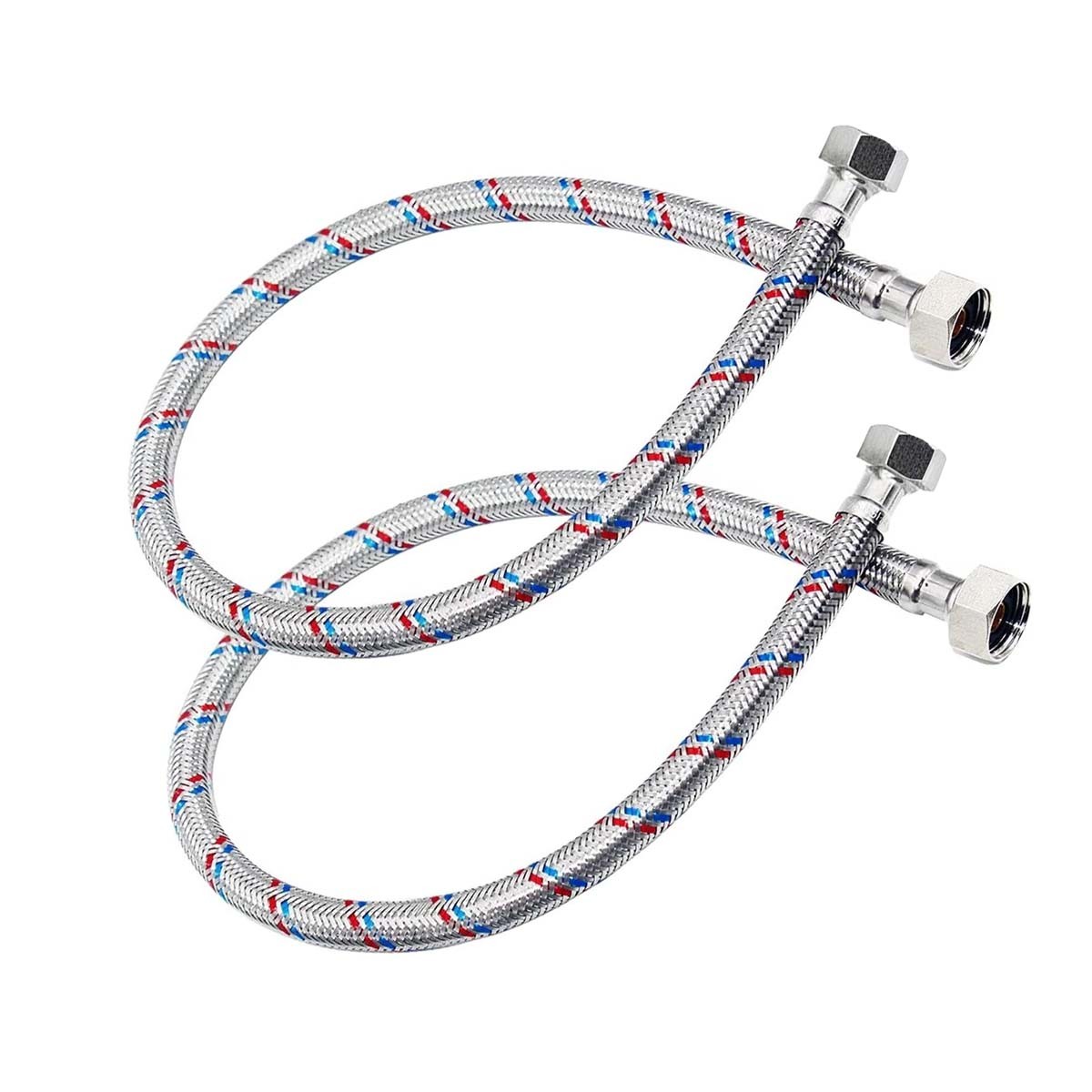 Flexible sanitaire 40cm anti-torsion F1/2 pour stopper les fuites de plomberie