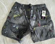 Men  s Psycho Tuna Charcoal Tuna Fishing Reel Em L Swim Trunks Board Shorts