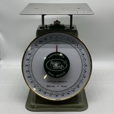 Vtg Accu-Weigh 32oz / 2lb x 1/8oz Universal Dial Scale Metal Green Japan Metro