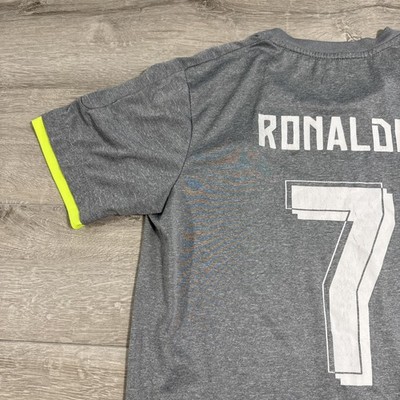 Cristiano Ronaldo Real Madrid Jersey Men's Gray Neon Yellow Soccer