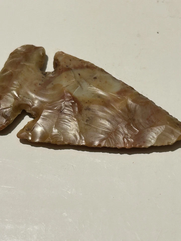 Muesca clave súper fina Thebes punta de flecha Delaware Co. Ohio sin certificado de autenticidad reliquia delgada loca Foto 3 de 4