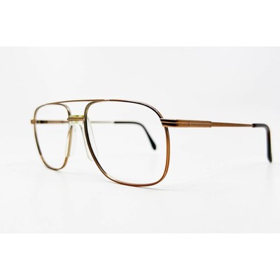 Essentials Eyeglasses Mens Brown Stone EN 5665 Pilot Aviator Frame 56-15-145