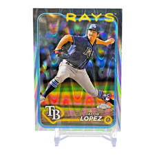 2024 Topps Chrome - Jacob Lopez #225 RayWave Refractor (RC)