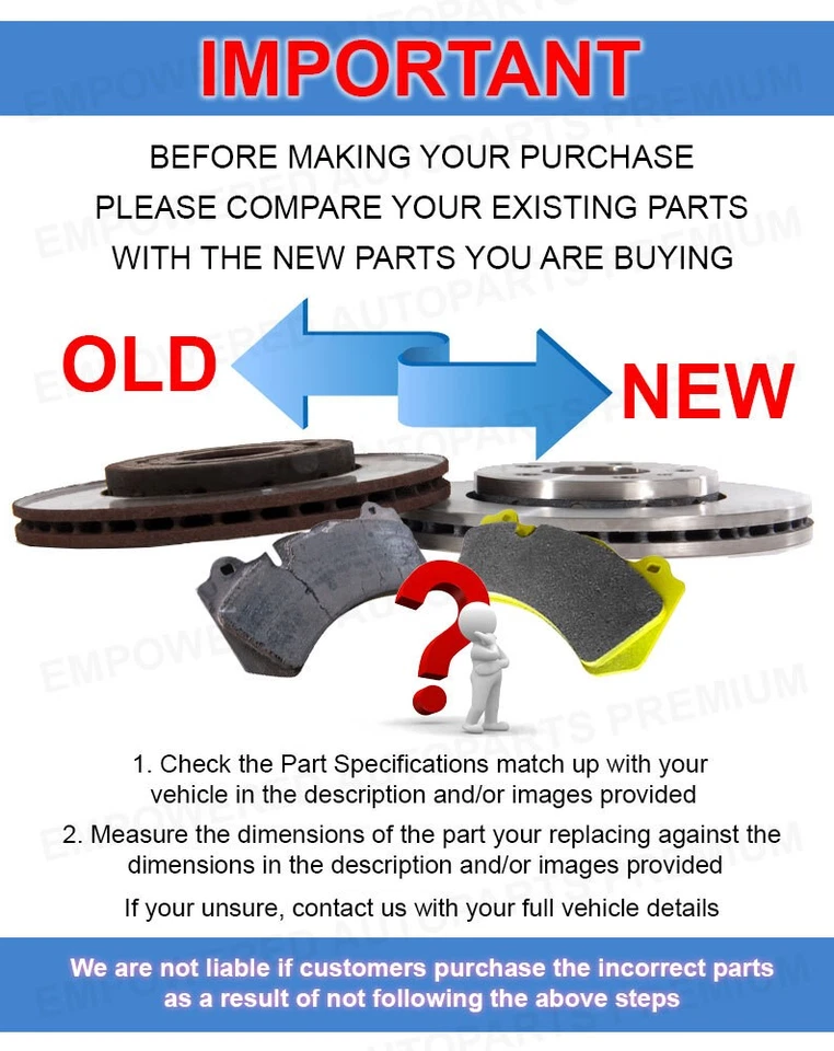 DIMPLED & SLOTTED REAR BRAKE ROTORS FOR FORD FPV FALCON FG F6 4.0L TURBO 2008-20 - image 4 of 4