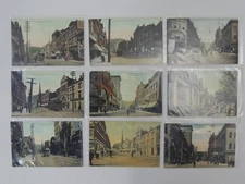 9 Vintage Antique Early 1900's Johnstown Street View Postcards w/ Sleeves