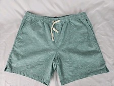 NWT GAP Mens Pull-On Linen Blend Shorts Heathered Green XXL Adj Waist Pockets