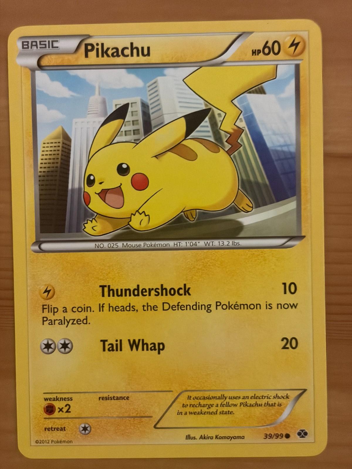 Pikachu 39/99 Regular Common LP - Next Destinies 2012 - Pokemon TCG