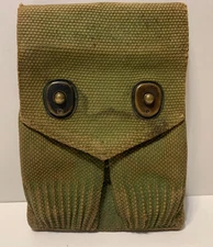 US Military Issue GI WW2 1911 Dual Magazine Pouch Original Canvas USGI
