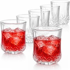 Set of 6 Whisky Glass 300ml – Premium Drinking Glasses Tumbler & Cocktail Glasse